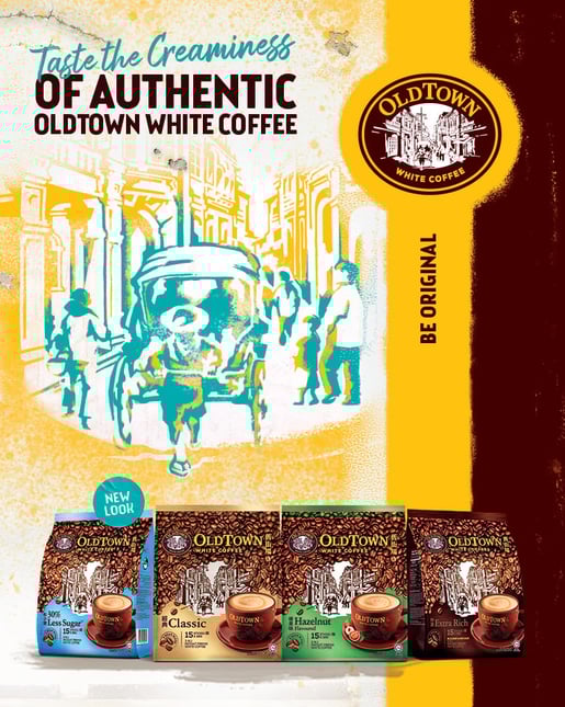 oldtown coffee white coffee banner mobile